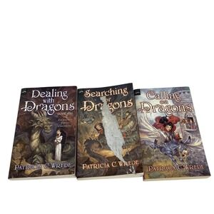 Lot of 3 Dealing with Dragons The Enchanted Forest Chronicles Book‎ 1 -3 PB
